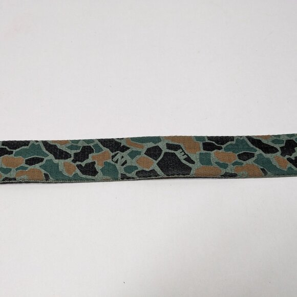 The Hundreds Camo Fabric Belt Silver Hardware Green Black Brown Utility Modern - Picture 4 of 9